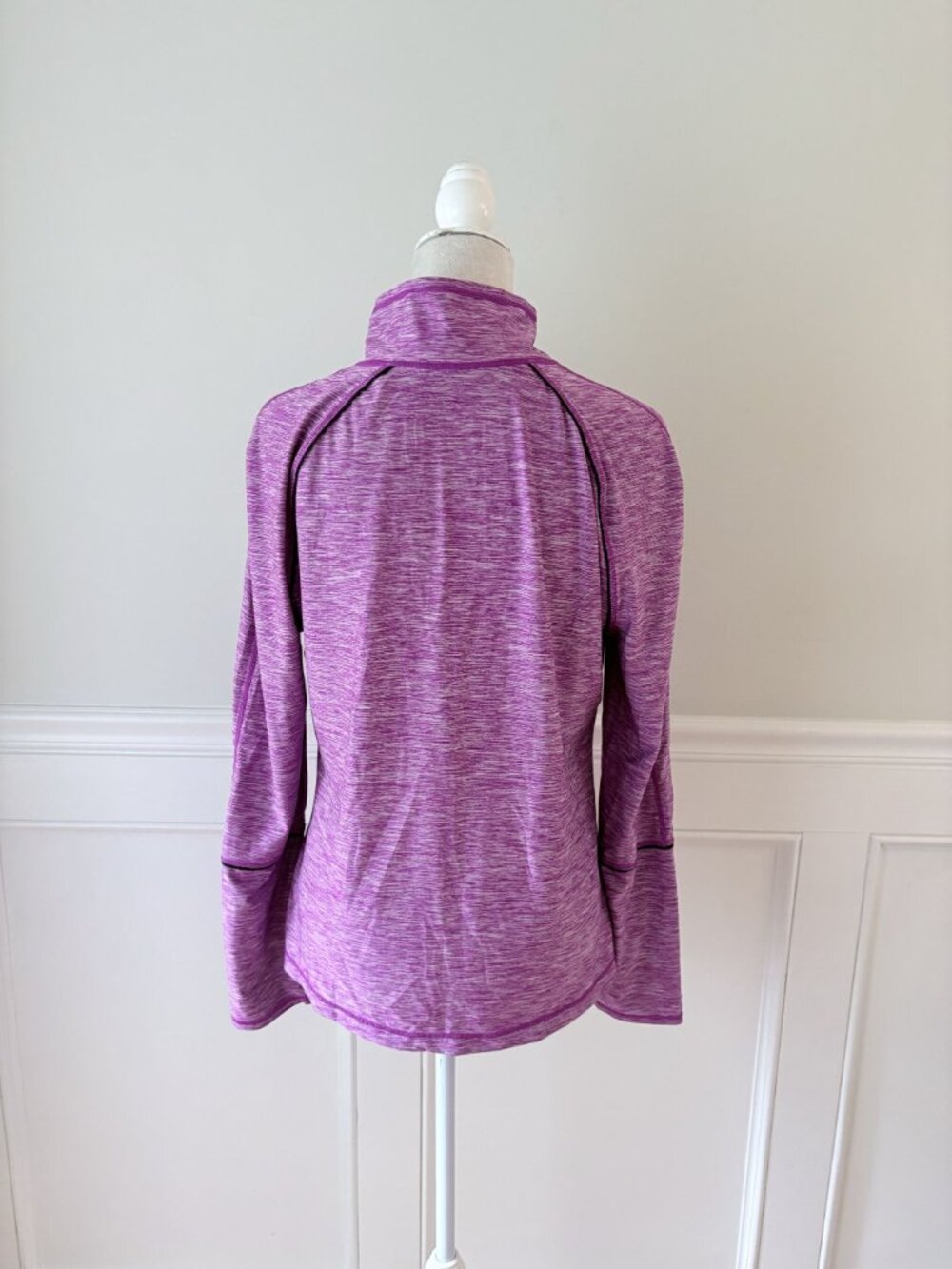Z by zella Womens Pink/Purple Quarter-Zip Pullover XL Long Sleeve Lightweight St - Picture 3 of 5